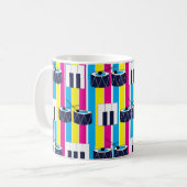 Muziekdrums Piano Keys Muziek Koffiemok (Voorkant links)