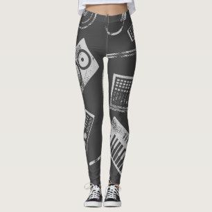 Muziekelementen:  naadloze achtergrond. leggings