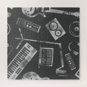 Muziekelementen:  naadloze achtergrond. legpuzzel (Horizontaal)