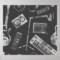 Muziekelementen: naadloze achtergrond.