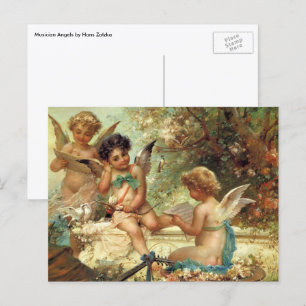 Muziekengelen door Hans Zatzka, Victorian Fine Art Briefkaart