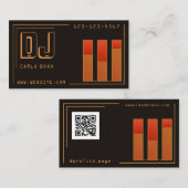 Muziekequalizer geïnspireerd visitekaartje (Voorkant / Achterkant)