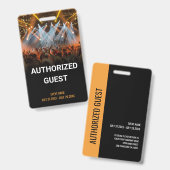 Muziekevenement Gastpas Evenement Badge (Voor- en achterkant)