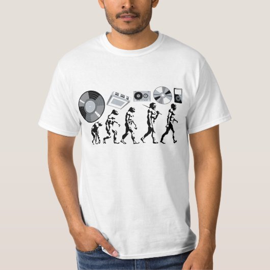 Muziekevolutie T-shirt (Voorkant)