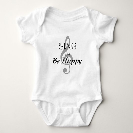Muziekexpressie "SING and Be Happy" Romper (Voorkant)