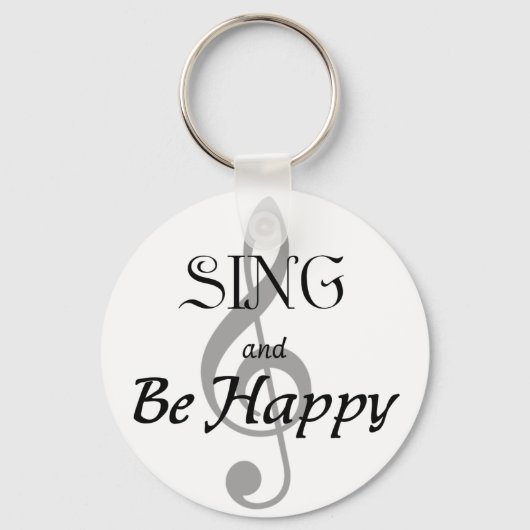 Muziekexpressie "SING and Be Happy" Sleutelhanger (Voorkant)