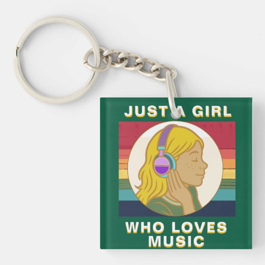 muziekfans sleutelhanger (voorkant)