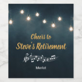 Muziekfase Wijn Etiket (Enkel label)