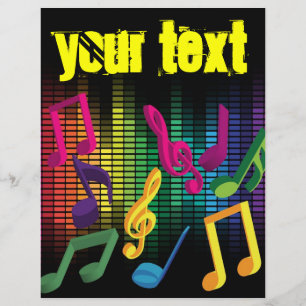 Muziekfeestje Achtergrond Flyer