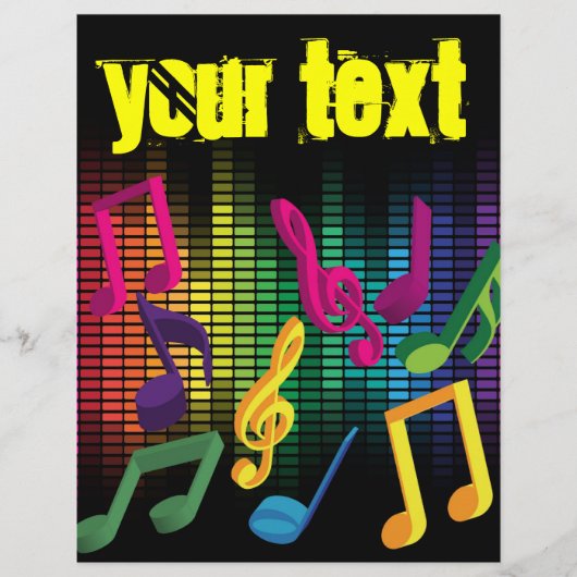 Muziekfeestje Achtergrond Flyer (Voorkant)