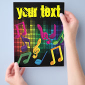 Muziekfeestje Achtergrond Flyer (Hand)