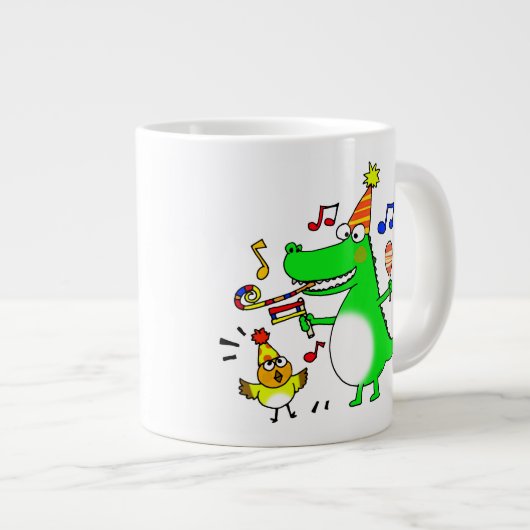 muziekfeestje grote koffiekop (Voorkant rechts)