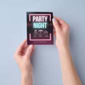 Muziekfeestuitnodiging, Feestavondflyer Flyer (Hand)