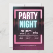 Muziekfeestuitnodiging, Feestavondflyer Kaart (Voorkant)