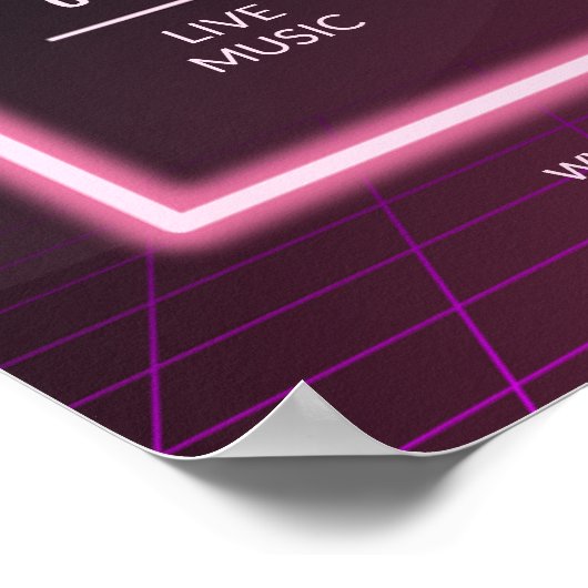 Muziekfeestuitnodiging, Feestavondflyer Poster (Hoek)