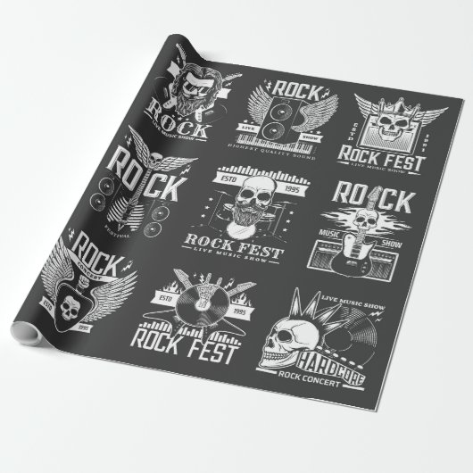 Muziekfestival Cadeaupapier (Uitgerold)