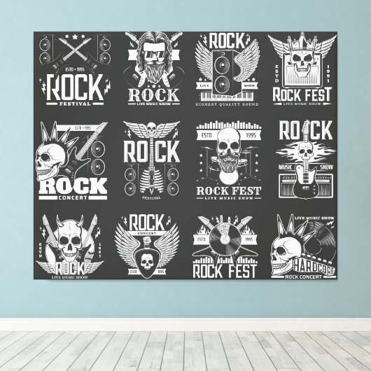 Muziekfestival Canvas Afdruk (Insitu (Houten vloer))