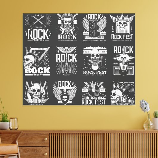 Muziekfestival Canvas Afdruk (Insitu (Woonkamer))