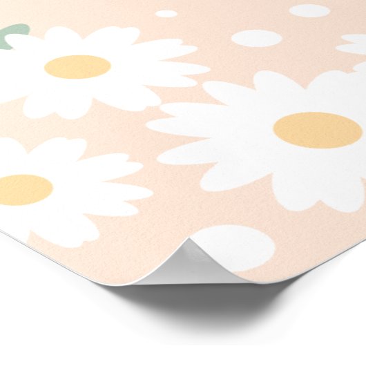 Muziekfestival Daisy Flower Welcome Sign Poster (Hoek)