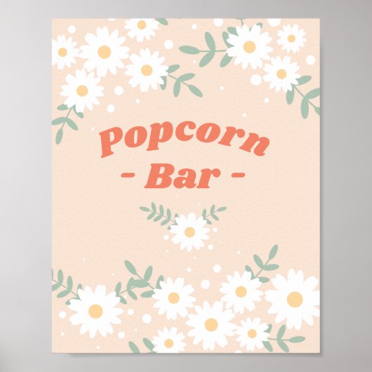 Muziekfestival Daisy Popcorn Bar Print (Voorkant)