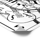 Muziekfestival Kleurplaat Kunst Poster (Hoek)