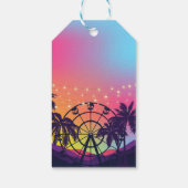 Muziekfestival | reuzenrad palmen zoet 16 gunst cadeaulabel (Achterkant)