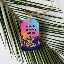 Muziekfestival | reuzenrad palmen zoet 16 gunst cadeaulabel