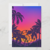 Muziekfestival | reuzenrad palmen zoet 16 kaart (Achterkant)