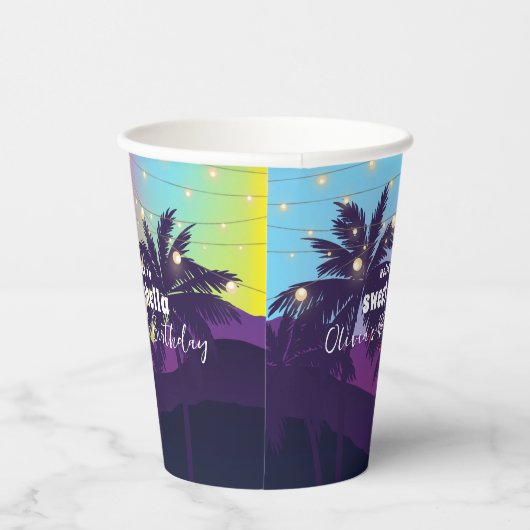 Muziekfestival | reuzenrad palmen zoet 16 papieren bekers (Rechts)