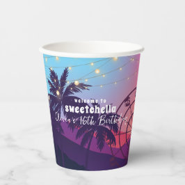 Muziekfestival | reuzenrad palmen zoet 16 papieren bekers