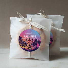 Muziekfestival | reuzenrad palmen zoet 16 ronde sticker