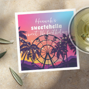 Muziekfestival   reuzenrad palmen zoet 16 servet