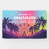 Muziekfestival | reuzenrad palmen zoet 16 spandoek (Horizontaal)