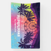 Muziekfestival | reuzenrad palmen zoet 16 spandoek (Verticaal)