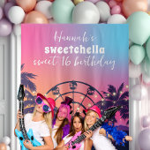 Muziekfestival | reuzenrad palmen zoet 16 wandkleed