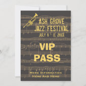 Muziekfestival speelt Golden Trumpet op chocolade Kaart (Voorkant)