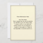 Muziekfestival speelt Golden Trumpet op chocolade Kaart (Achterkant)