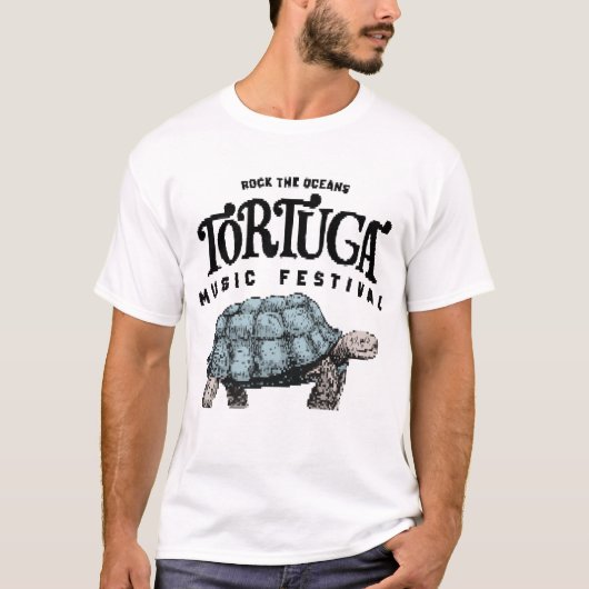 Muziekfestival van Tortuga T-shirt (Voorkant)