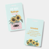 Muziekfestival Verjaardagsfeest VIP Badge (Voor- en achterkant)