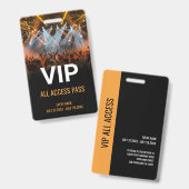 Muziekfestival VIP All Access Pas Evenement ID Badge (Voor- en achterkant)