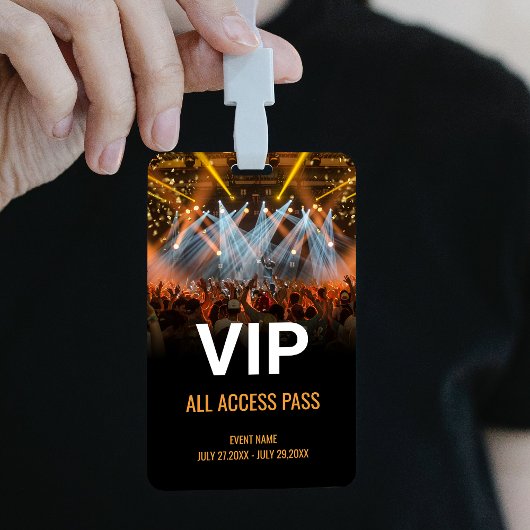 Muziekfestival VIP All Access Pas Evenement ID Badge