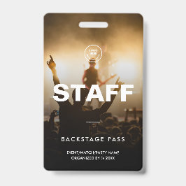 Muziekfestival voor de toegang tot het personeel badge