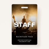 Muziekfestival voor de toegang tot het personeel badge (Voorkant)