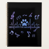 Muziekflet met schilderafdrukken planner (Voorkant)