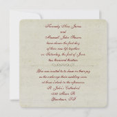 muziekflorale achtergrond met bruiloft vers kaart (Achterkant)