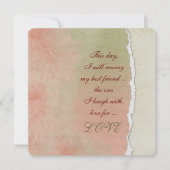 muziekflorale achtergrond met bruiloft vers kaart (Voorkant)