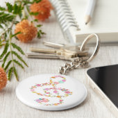 muziekflorale troebelen sleutelhanger (Zijkant)