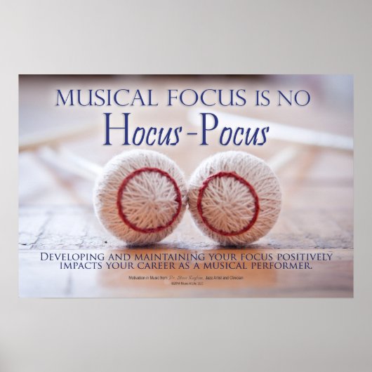 Muziekfocus - Inspirerend offertes over muziek Poster (Voorkant)