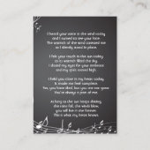 Muziekgedenkpennetje achterkant visitekaartje (Achterkant)