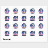 muziekgeest ronde sticker (Vel)